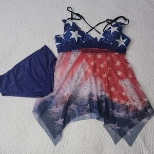 Patriotic Swim Suit, size XL XXL